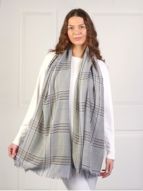 Shepherds Check Print Scarf